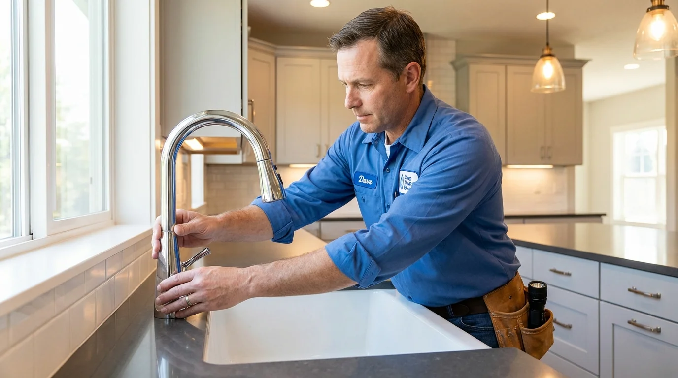 Kitchen faucet installation by Johns Plumbing LLC in Enterprise